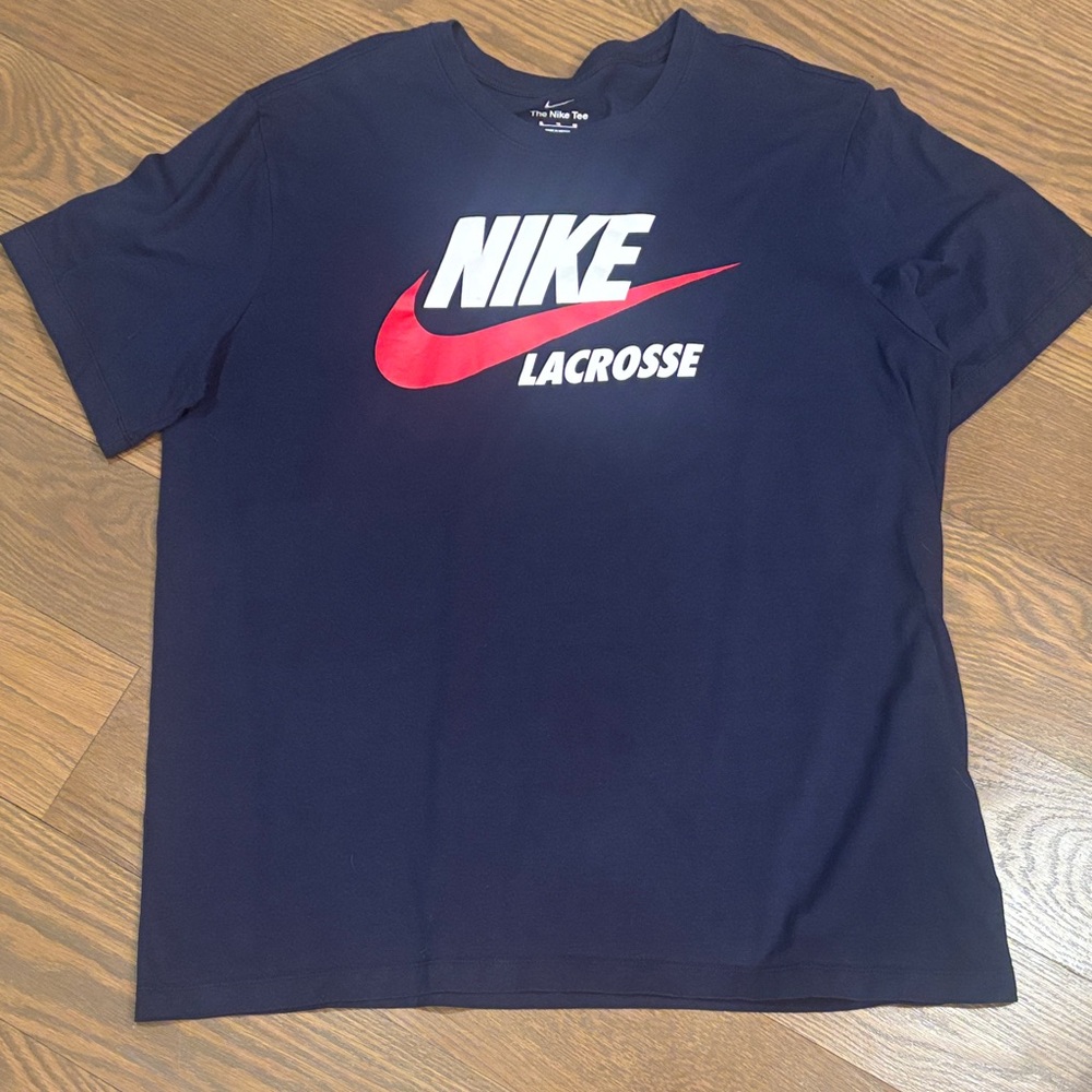 Nike Lacrosse T-Shirt in Navy and Red XL